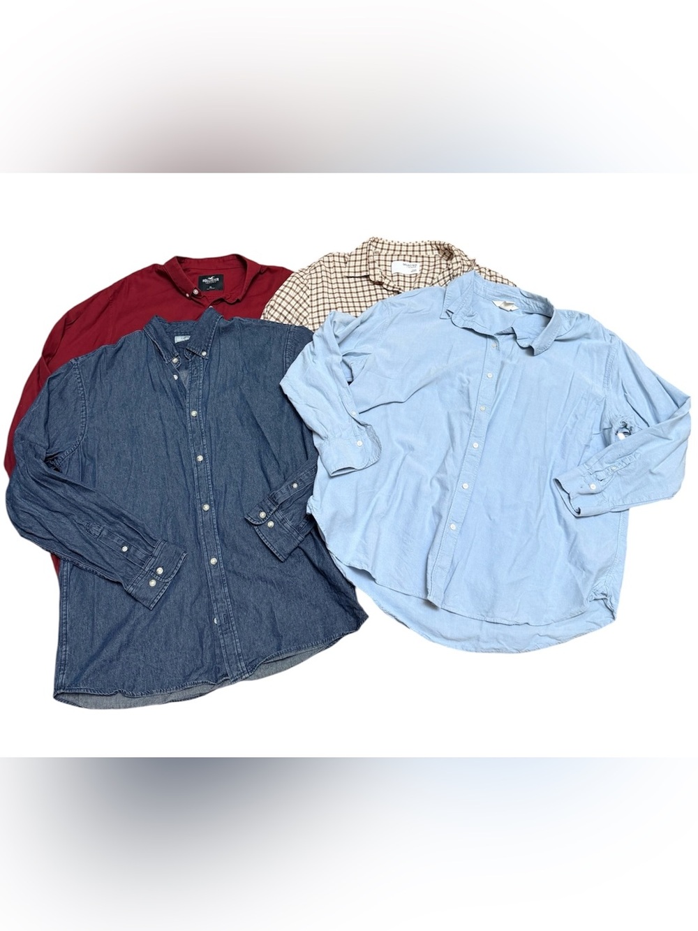 BUNDLE LOT Men’s Button Up Shirts Size XL Four Tops Hollister H&M Produkt Ect.